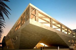 The facade cladding of Kuwait University is more than halfway done