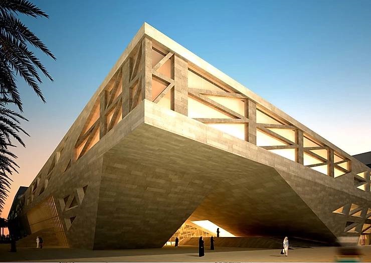 The facade cladding of Kuwait University is more than halfway done