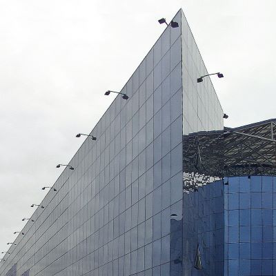 Corner view of ATSA Building in Sofia, Bulgaria