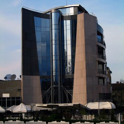 Front view of City Business center in Sofia, Bulgaria