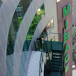 Detail view of Mirage Hotel in Burgas, Bulgaria